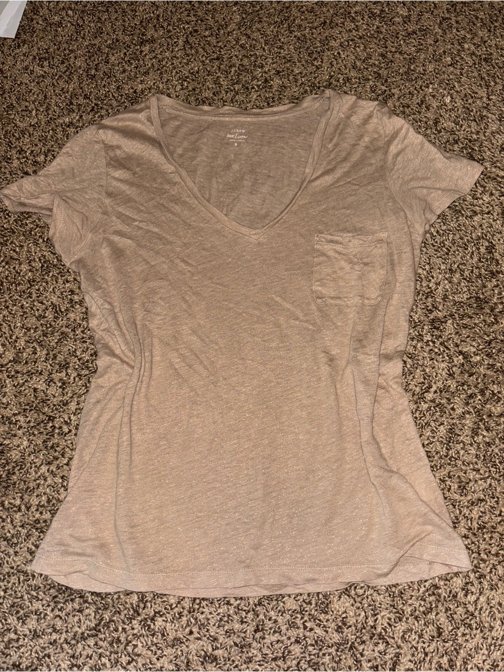 J crew gold shimmer V-Neck